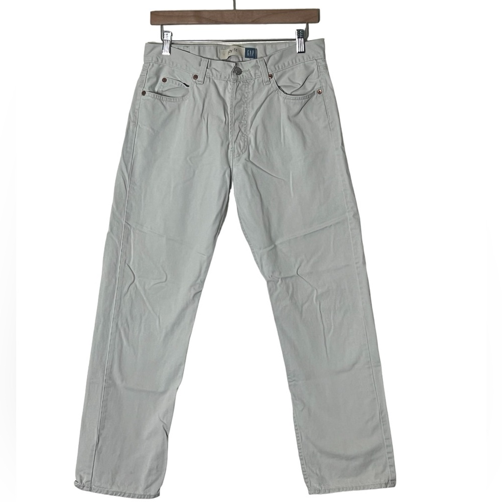 Gap | Vintage button fly high rise baggy boy fit khaki pants size 8